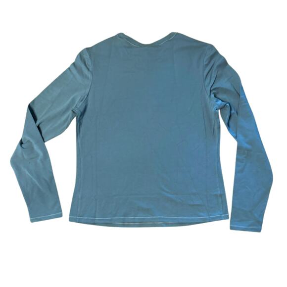 Skims Cotton Jersey Long Sleeve T-Shirt NWT - Kyanite | Size XL - Picture 4 of 5